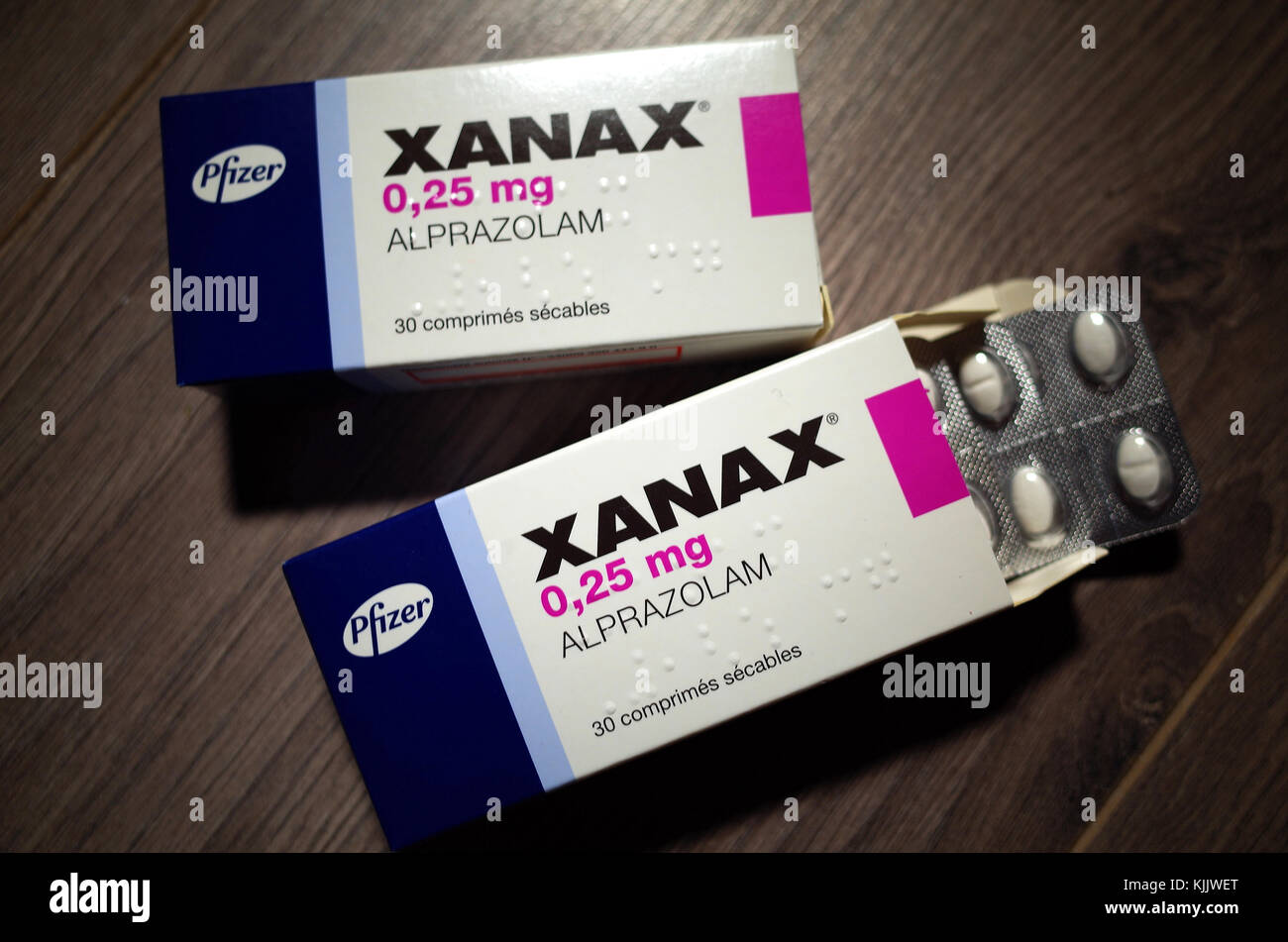 Xanax. 0,25 mg Alprazolam. Frankreich Stockfotografie Alamy