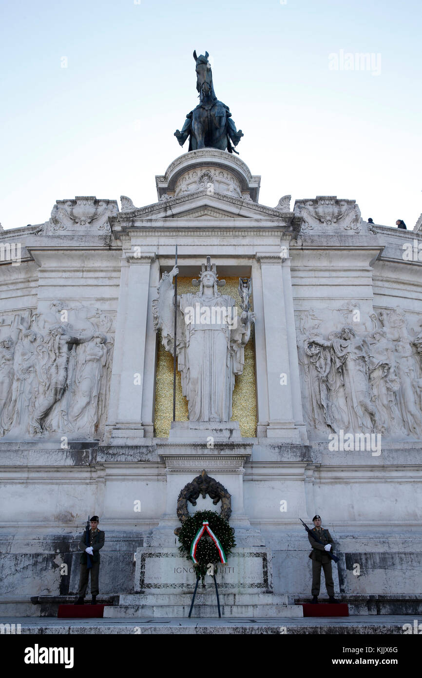 Piazza Venezia, Rom. Denkmal für Victor-Emmanuel II. Italien. Stockfoto