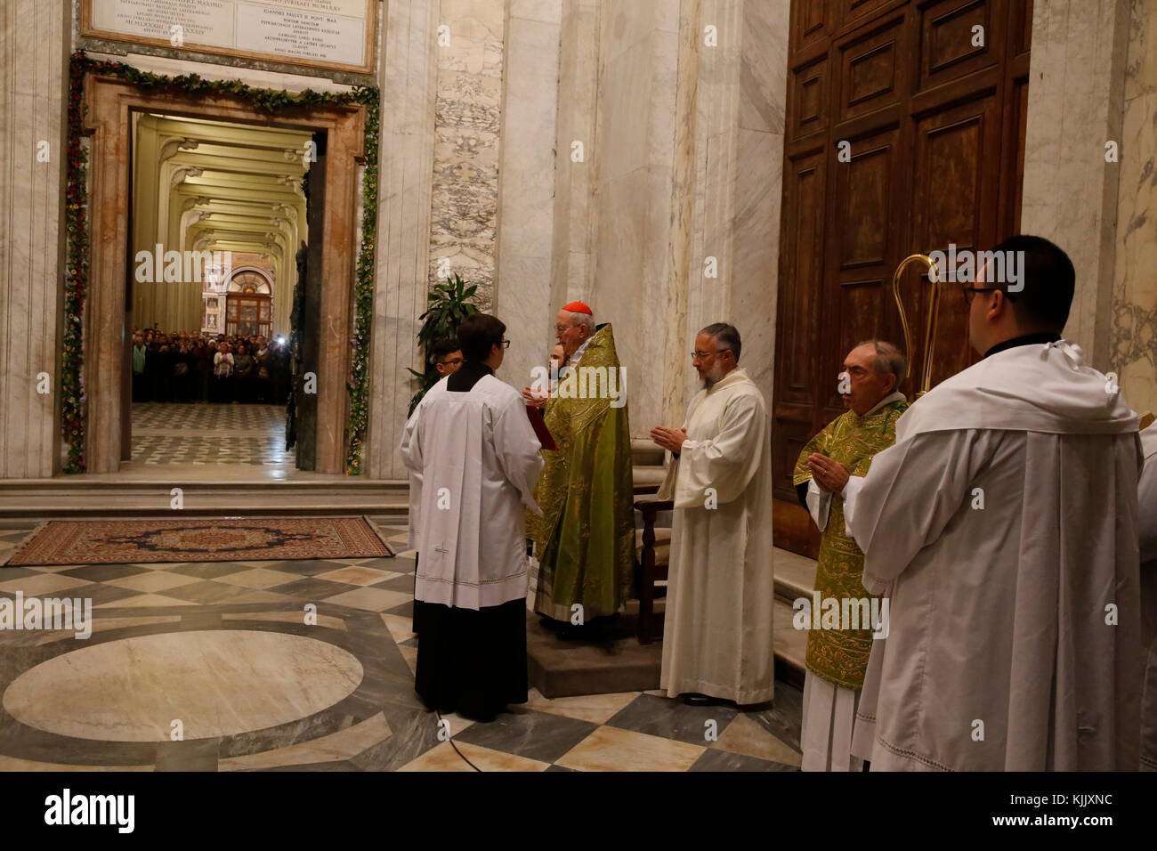 St. Johannes im Lateran Kirche, Rom. Schließung der Heiligen Pforte. Italien. Stockfoto