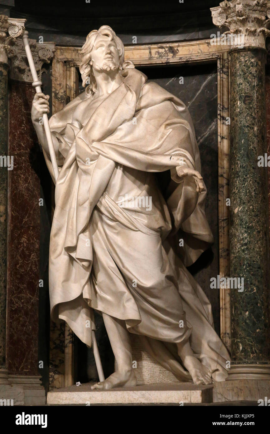 St. Johannes im Lateran Kirche, Rom. St James Statue. Italien. Stockfoto