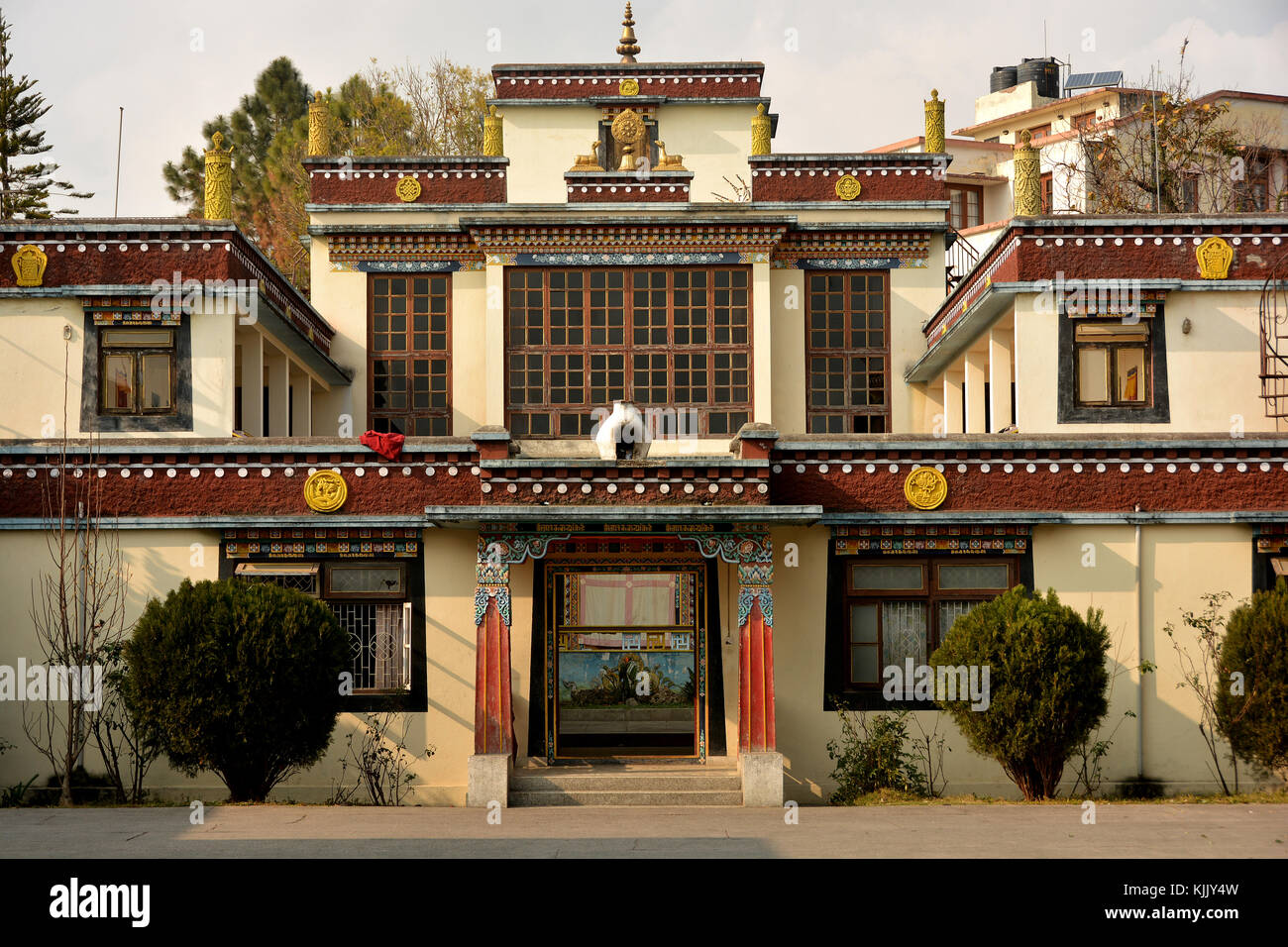 Jamgon Kongtrul monasteryd auf Pullahari Hügel in Bodnath. Nepal. Stockfoto