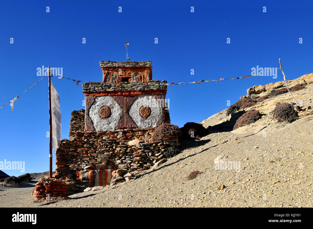 Chšrtens (Stupa) in Samar, Mustang. Nepal. Stockfoto