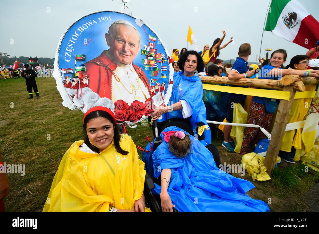 Weltjugendtag. Krakau. 2016. Pilger. Polen. Stockfoto