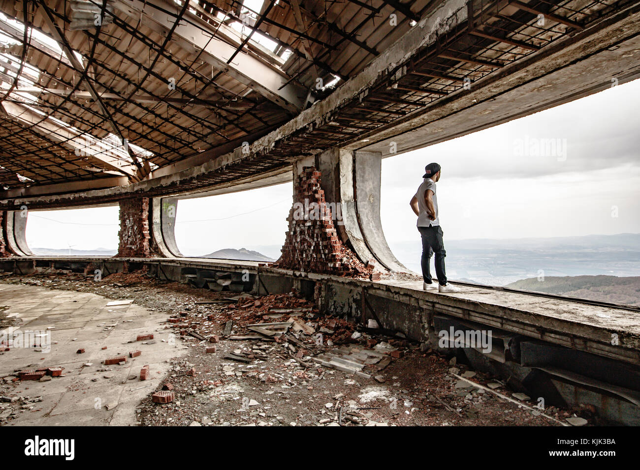 Die kommunistische Denkmal der buzludzha. Es heutzutage verlassen ist
