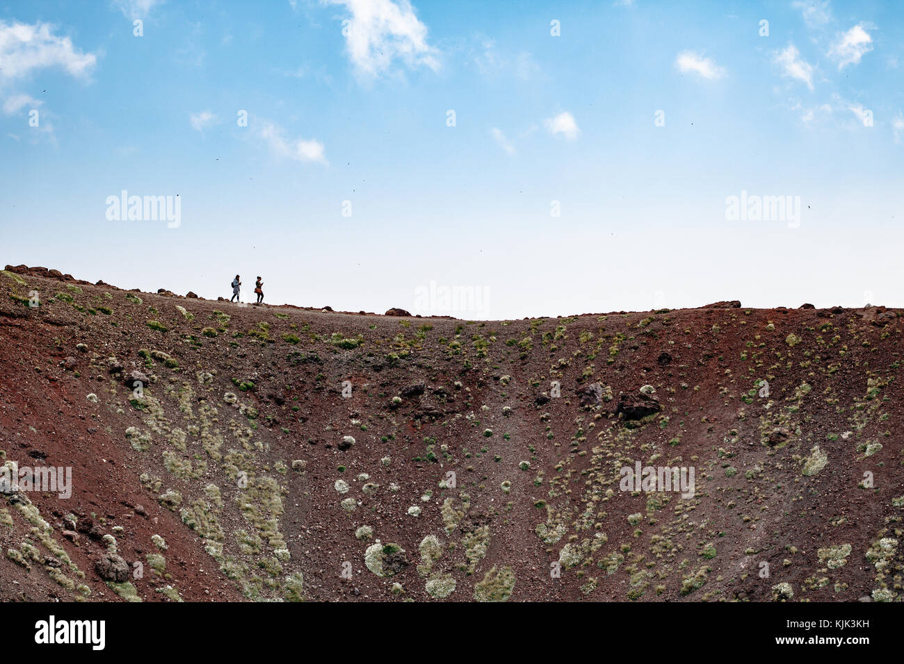 Krater und Umgebung des Vulkans Ätna Stockfoto