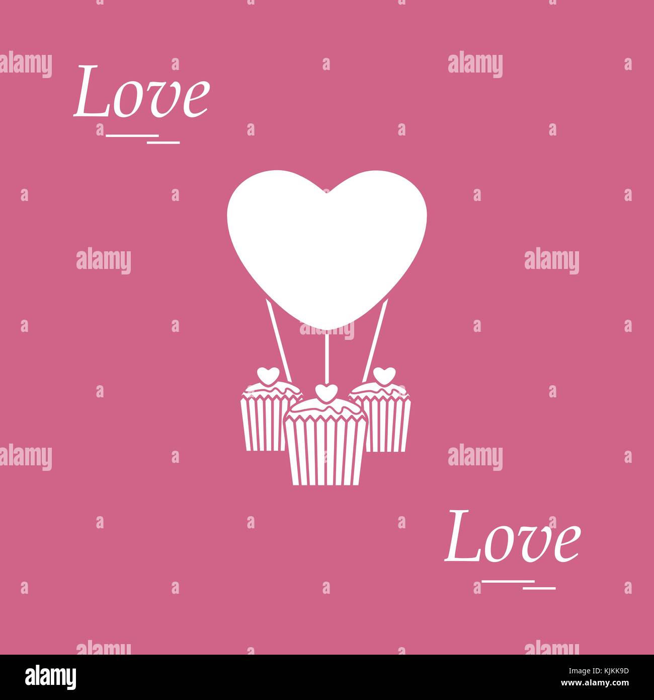 Cute Vector Abbildung: Liebe Symbole: Herz Luftballon Symbol und drei ... Cute Vector Abbildung: Liebe Symbole: Herz Luftballon Symbol und drei ...