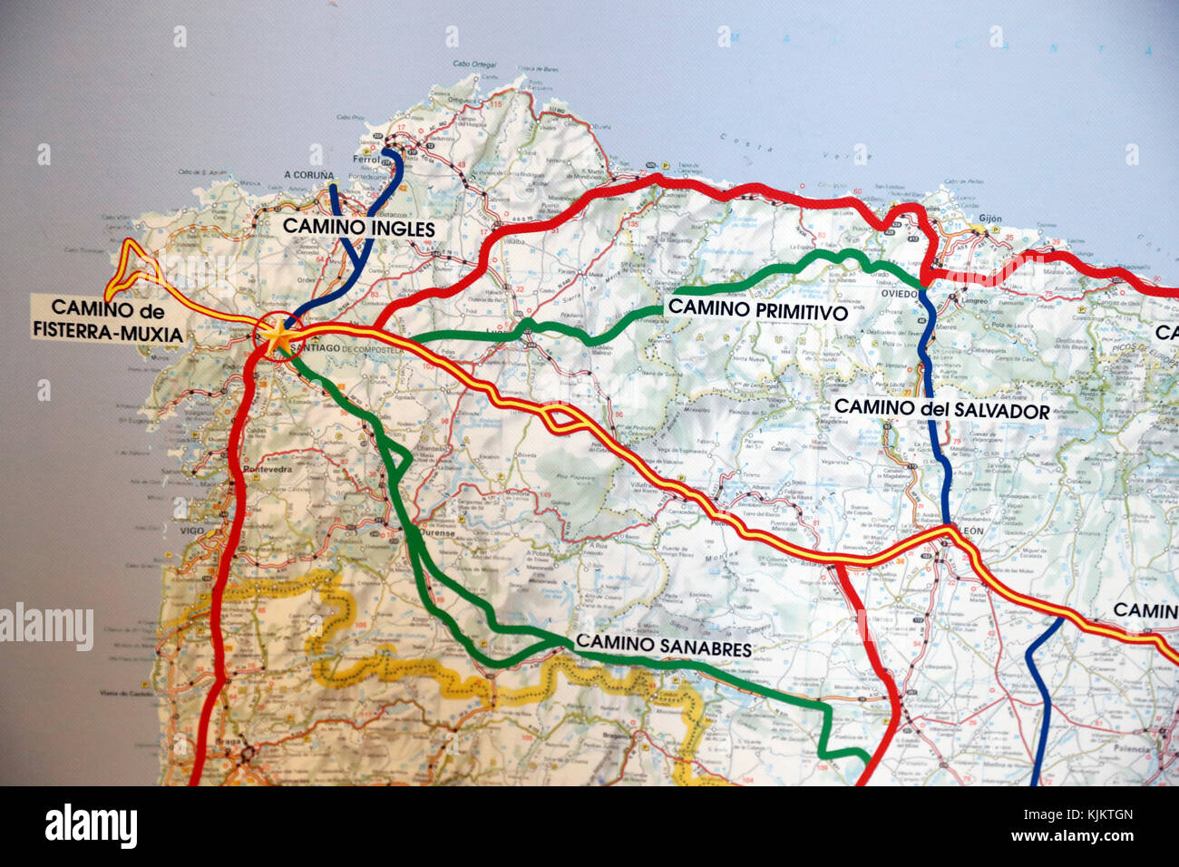 Route von Santiago de Compostela. Frankreich. Stockfoto