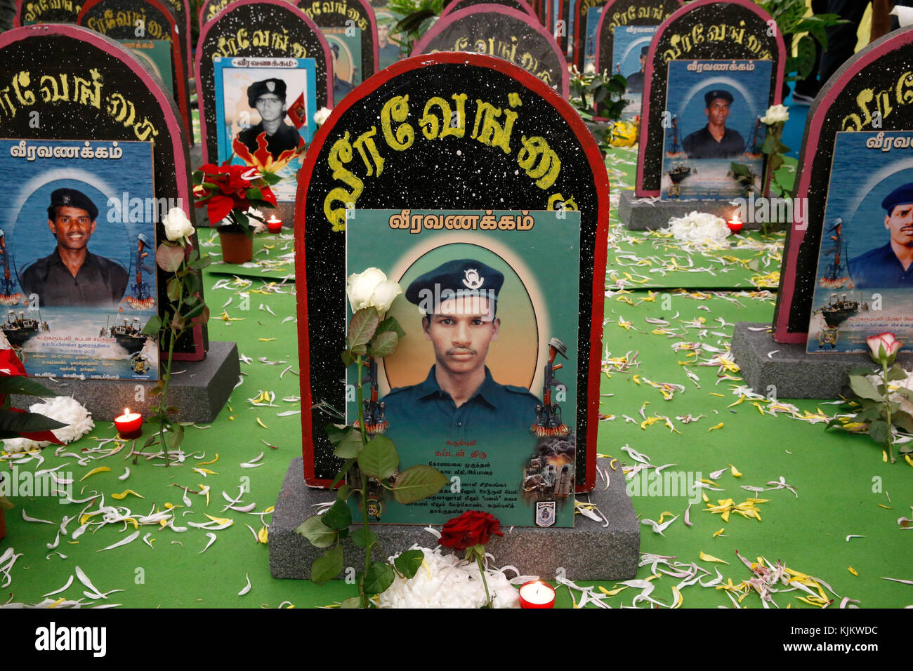 Tamil Eelam treffen in Sarcelles, Frankreich. Hommage an die gefallenen Soldaten von Tamil Eelam. Stockfoto
