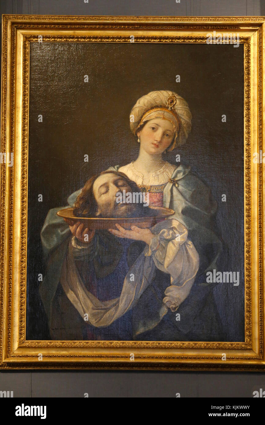 Corsini Galerie, Rom. Salome holding St John's der Batist Kopf. Guido Reni, 1638-1639. Öl auf Leinwand. Italien. Stockfoto