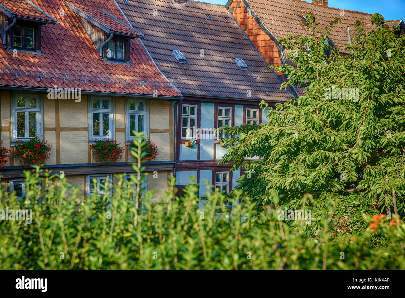 Welterbestadt Quedlinburg Bilder von der historischen Altstadt Stockfoto