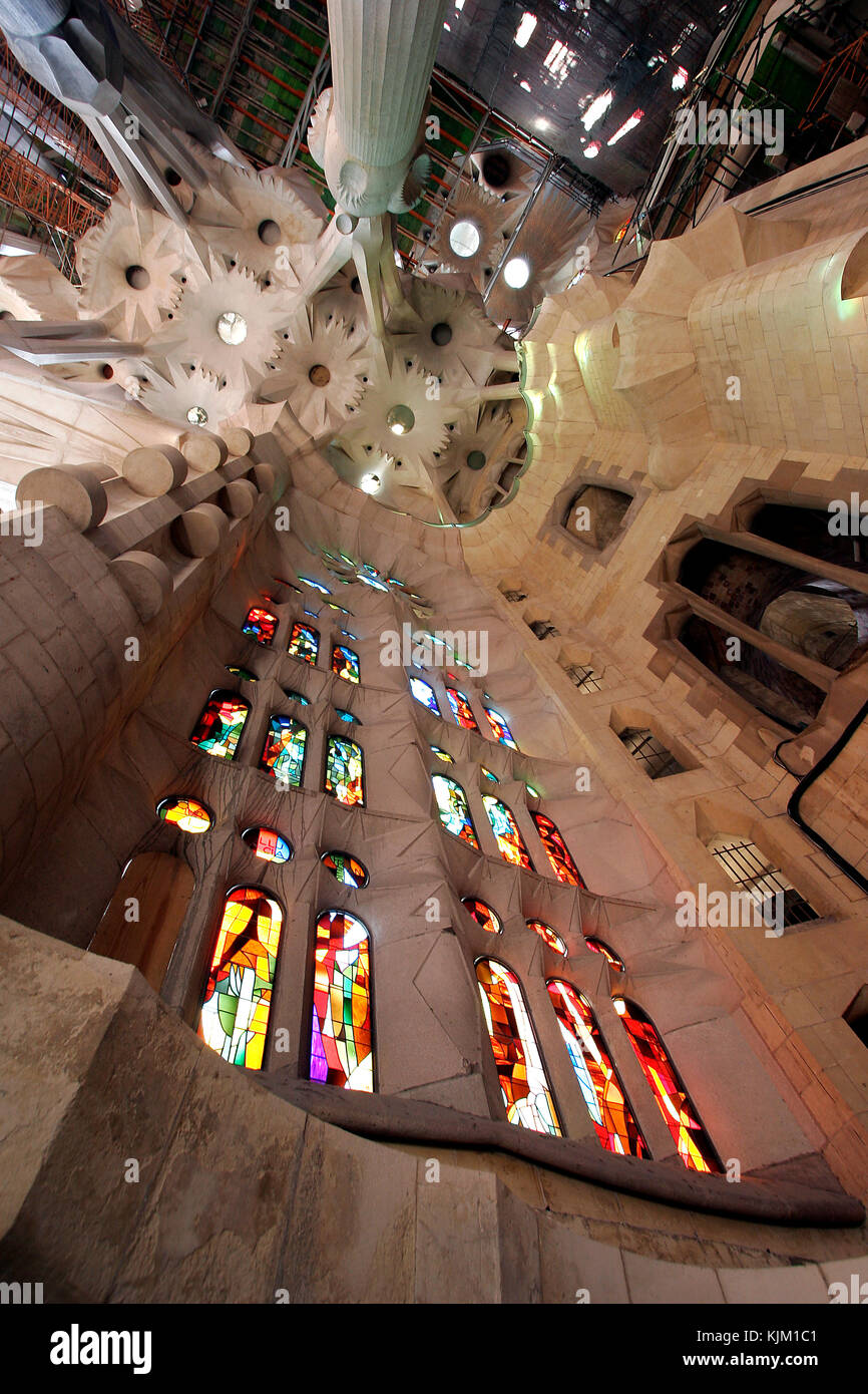 Gaudi Kathedrale, Temple de la Sagrada Familia, Barcelona Stockfoto