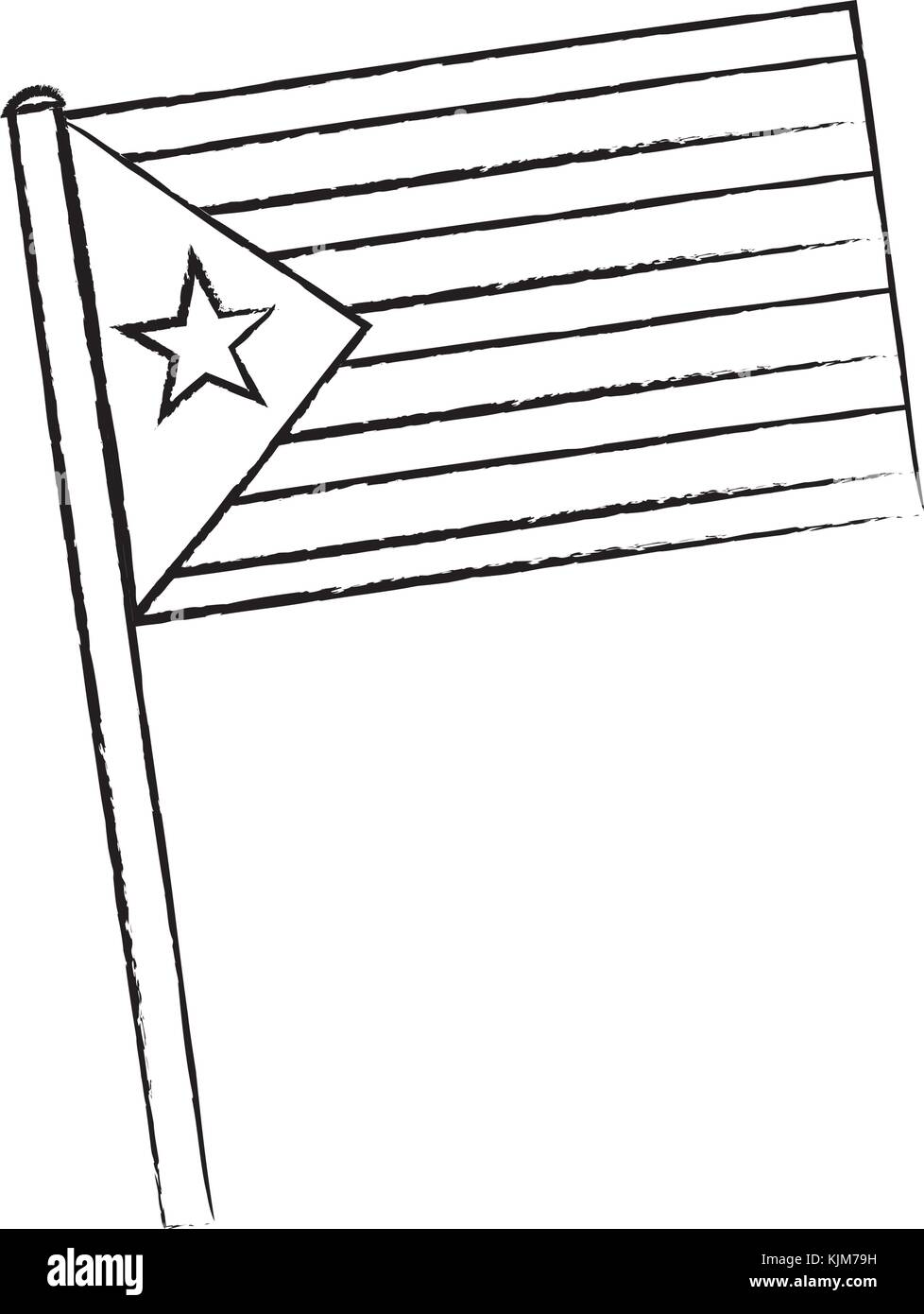 Flagge mit den Sternen und Streifen icon image Stock Vektor