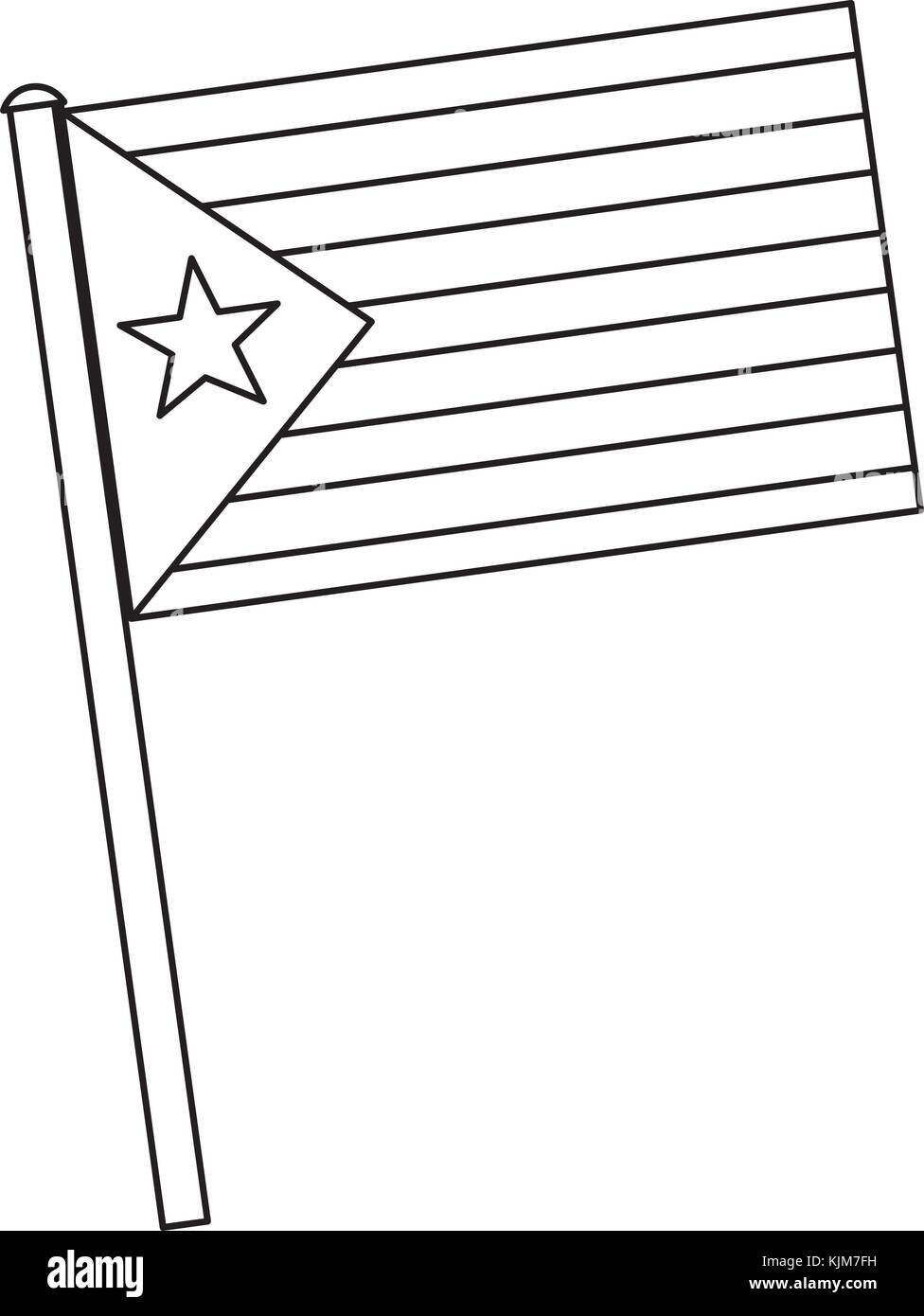 Flagge mit den Sternen und Streifen icon image Stock Vektor