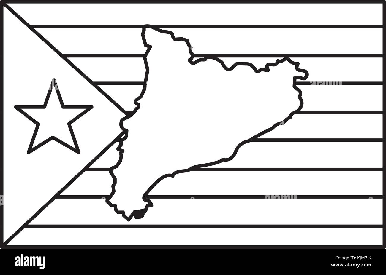 Catalunya flag icon image Stock Vektor