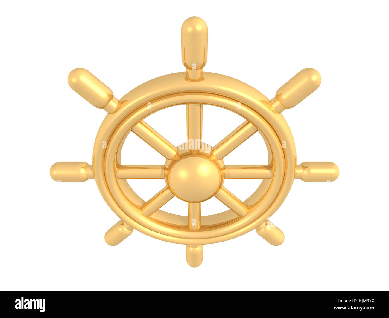 Goldene Ruder, perspektivische Ansicht (Computer Generated) Stockfoto