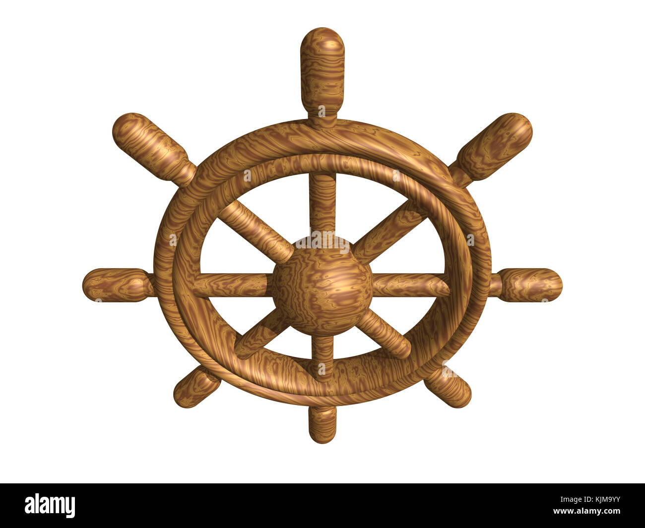 Holz- Ruder, perspektivische Ansicht (Computer Generated) Stockfoto