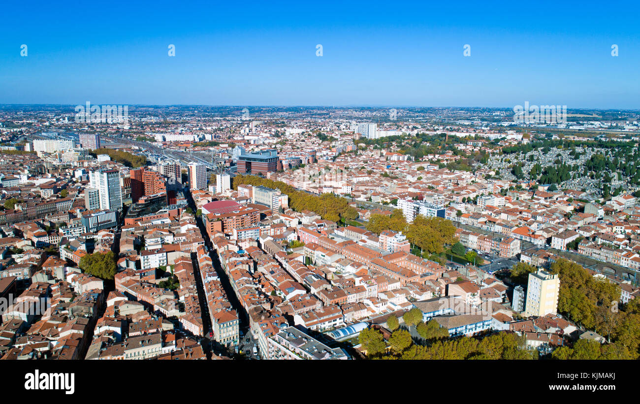 Luftaufnahme von Toulouse in Haute Garonne, Frankreich Stockfoto