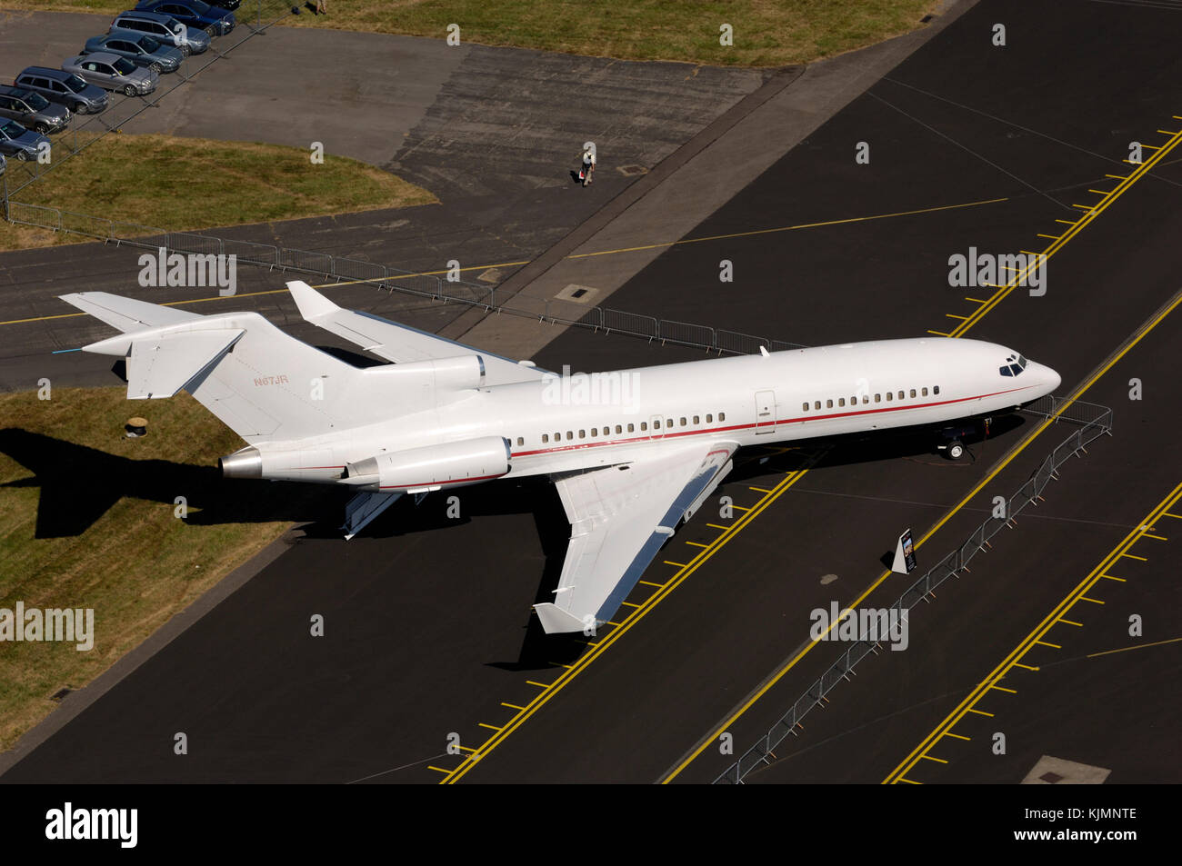 Geändert und Neu vierstrahligen Boeing 727 Bonus-Modell Super 27 in der static-Display 2006 auf der internationalen Luftfahrtausstellung in Farnborough geparkt Stockfoto