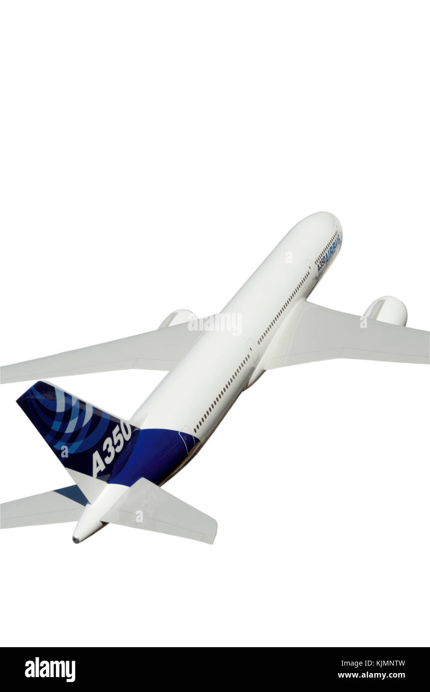 Ein Modell des Airbus A350 XWB während der 2006 Farnborough International Airshow gezeigt Stockfoto