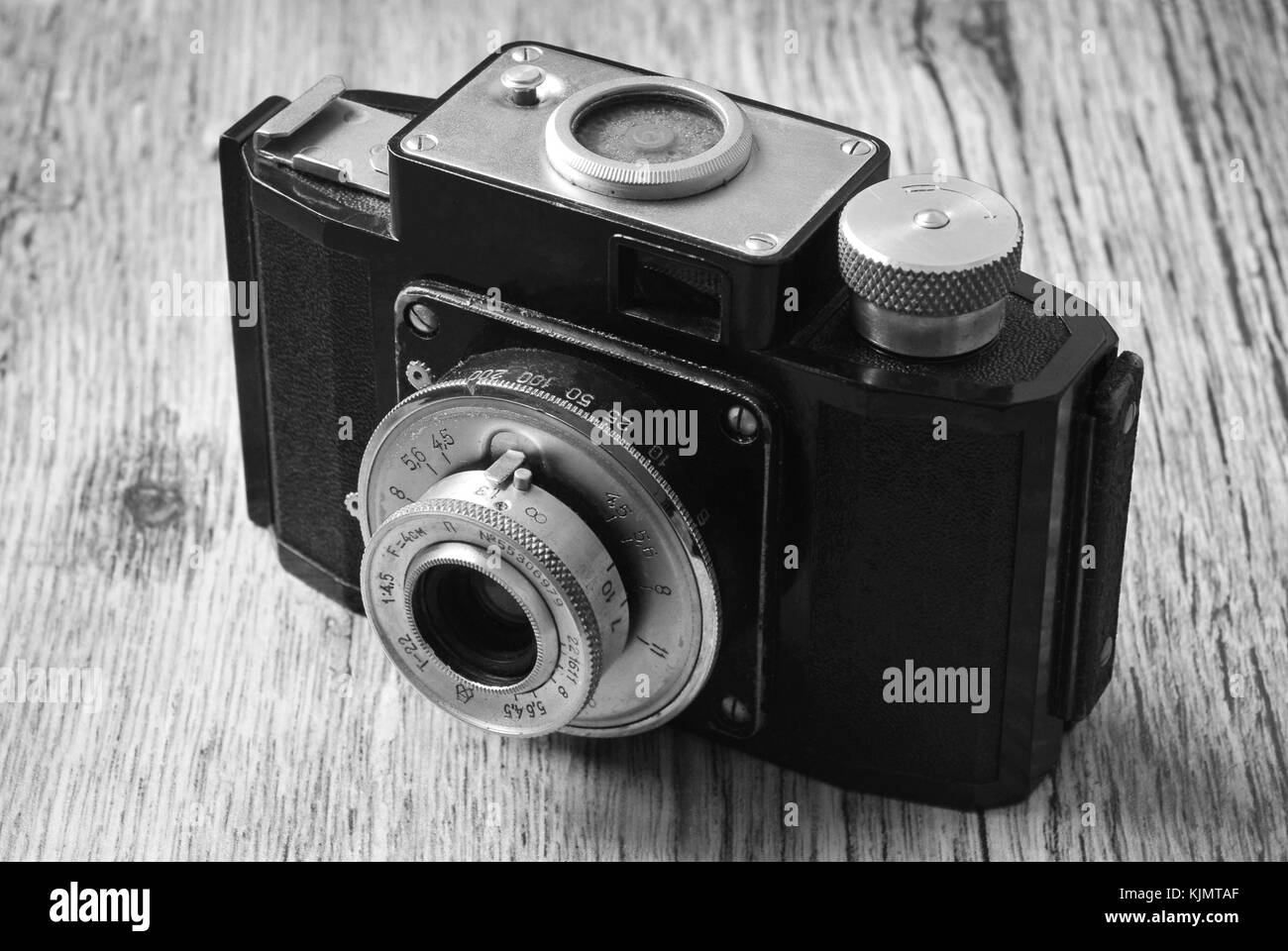 Nahaufnahme der alte Foto Kamera Stockfoto