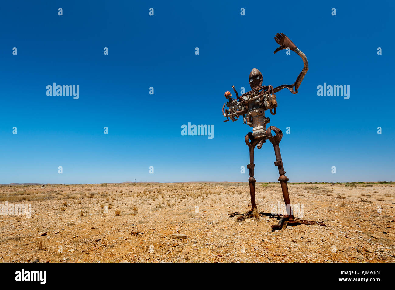 Einer der Metall zahlen Mutonia Sculpture Park. Stockfoto