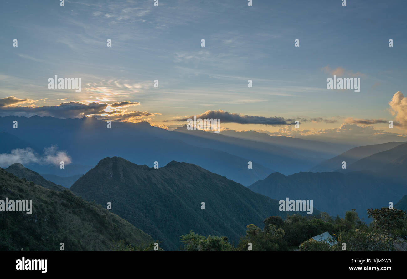 Das Heilige Tal mit Machu Picchu und hielt eine besondere Bedeutung in der Inca Personen. Stockfoto