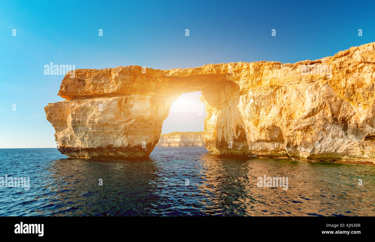 Azure Window auf der Insel Gozo, Malta Stockfoto