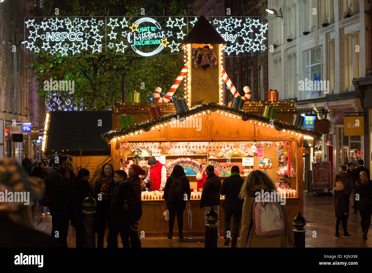 Der Frankfurter Weihnachtsmarkt 2017 in Birmingham, Großbritannien Stockfoto