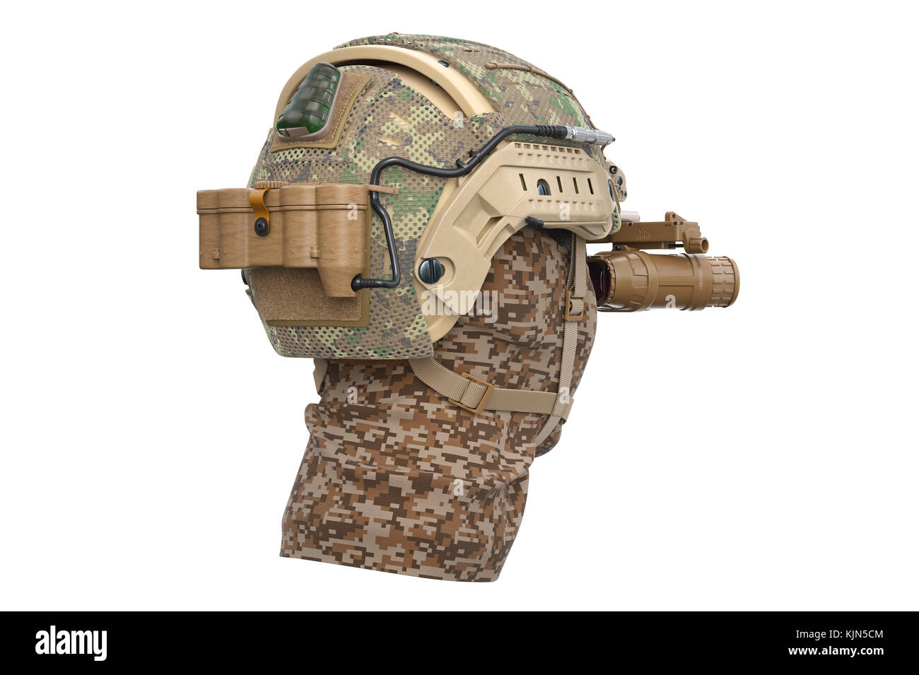 Helm camouflage Schutz Stockfoto