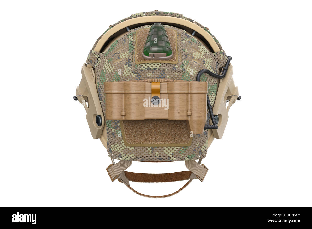 Helm militärischen Schutz, Rückansicht Stockfoto