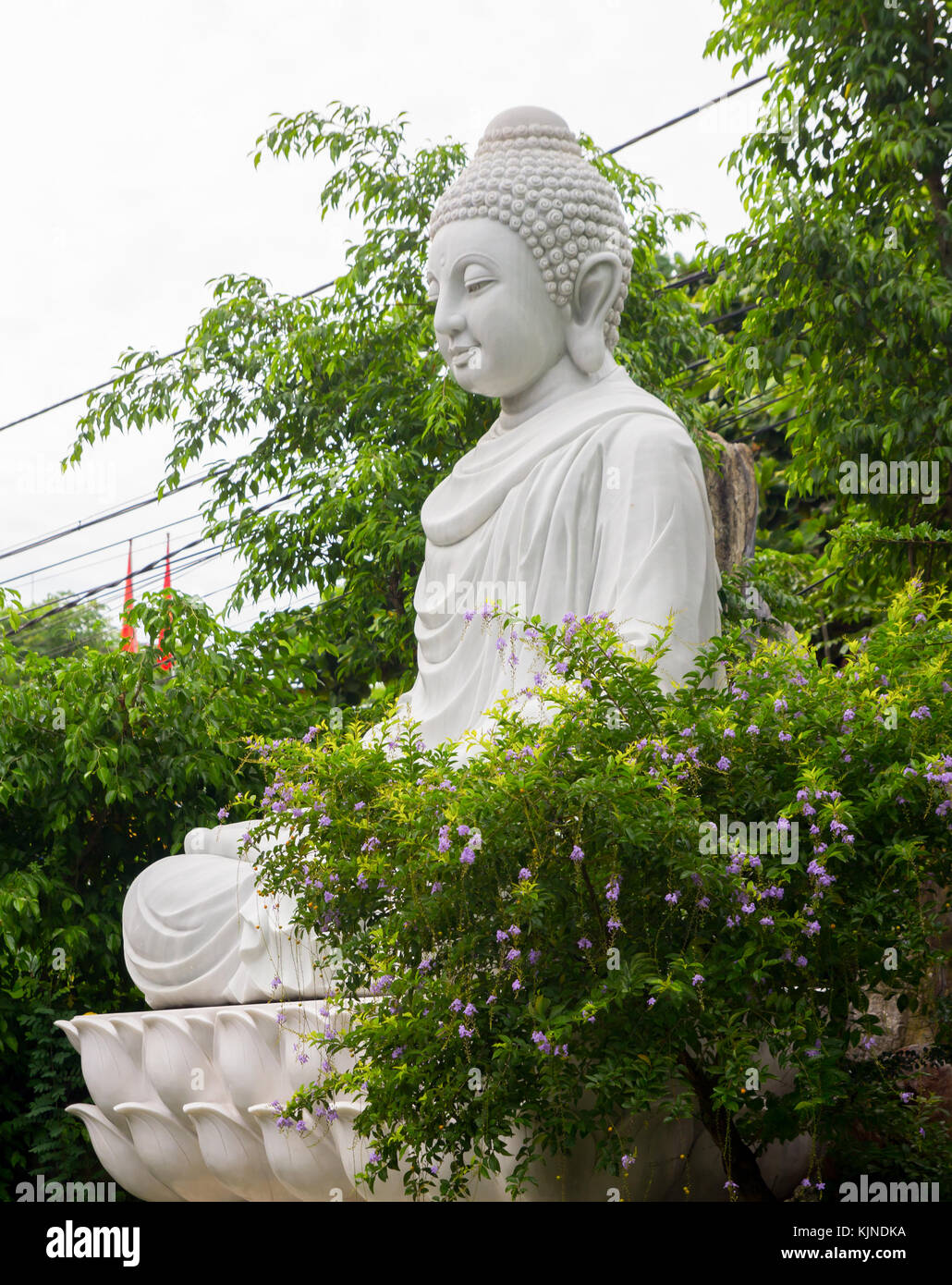 Buddha Statue aus Marmor Stockfoto