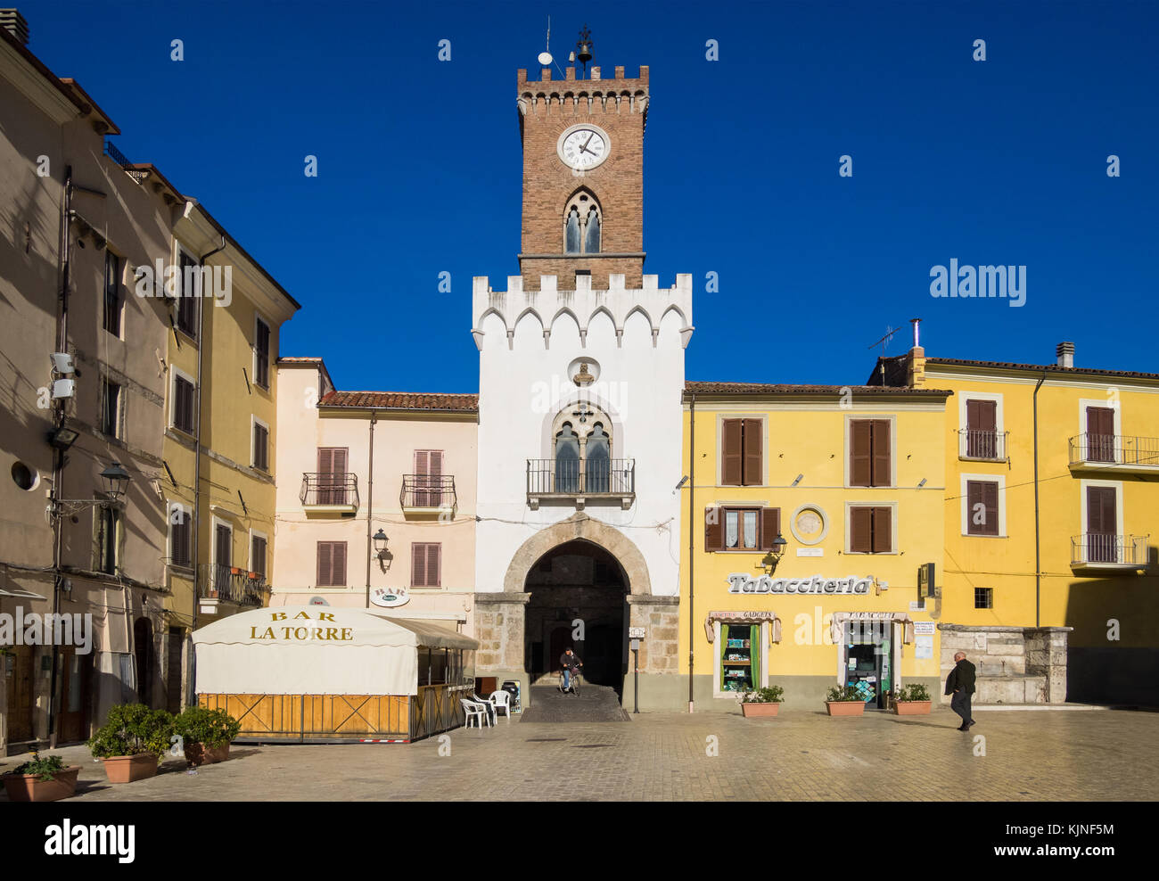 Borgo San Giovanni (Italien) - das historische Zentrum von einem alten und sehr kleinen Stone Town in Region Sabina, Provinz Rieti, Italien zentral Stockfoto
