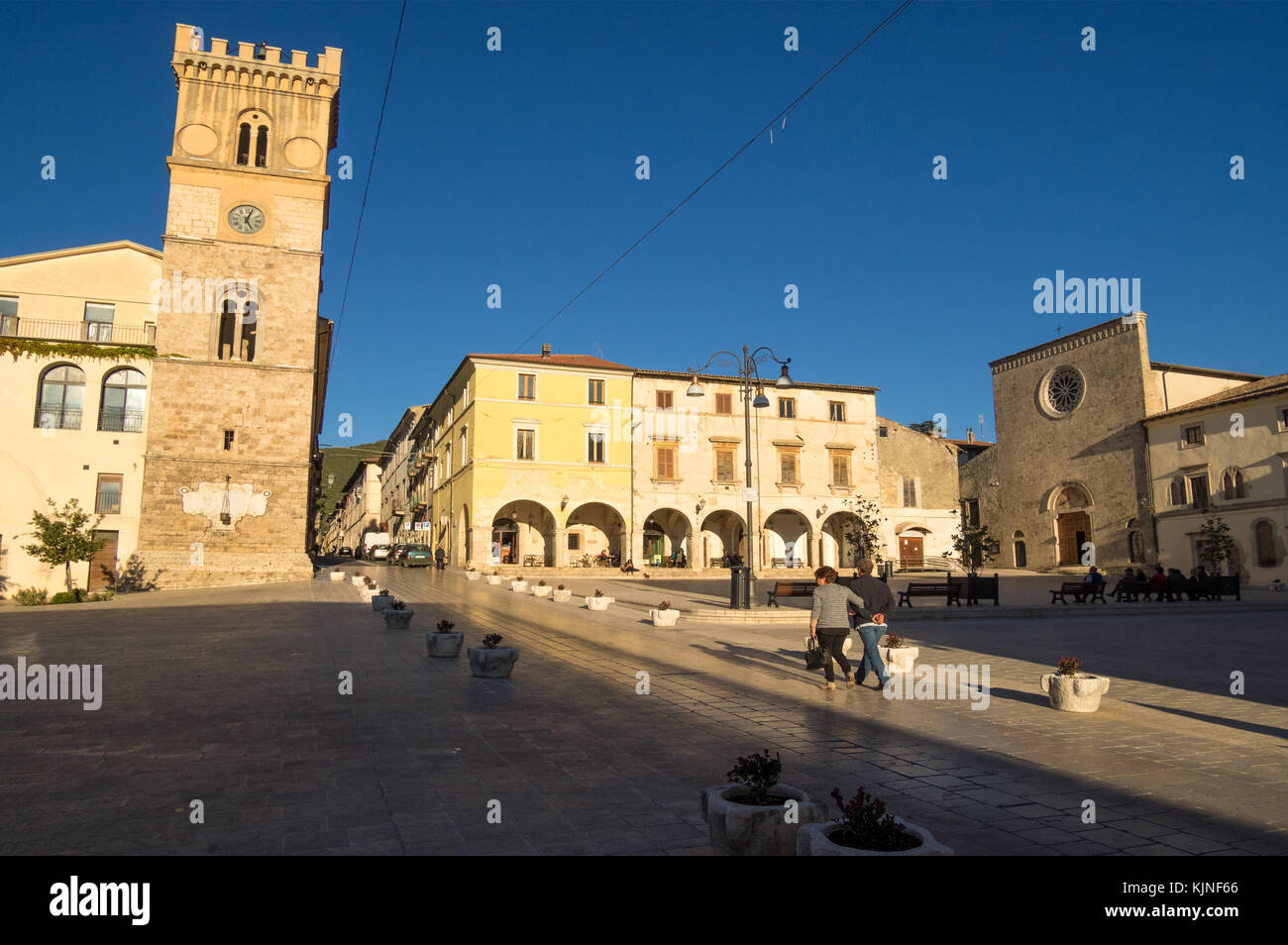 Cittaducale (Italien) - das historische Zentrum von einem alten und sehr kleinen Stone Town in Sabina Region, Provinz von Rieti, Italien Stockfoto