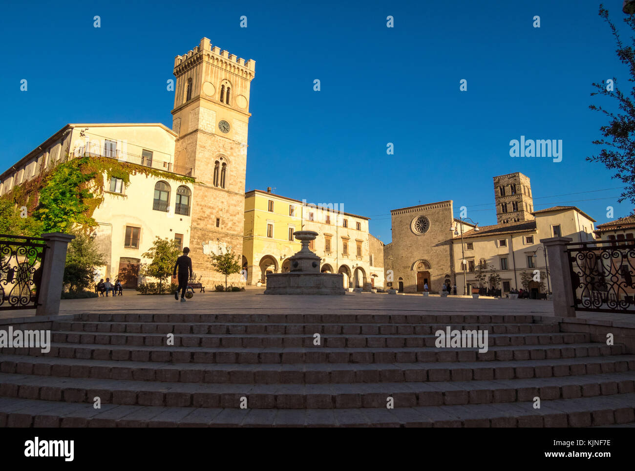 Cittaducale (Italien) - das historische Zentrum von einem alten und sehr kleinen Stone Town in Sabina Region, Provinz von Rieti, Italien Stockfoto