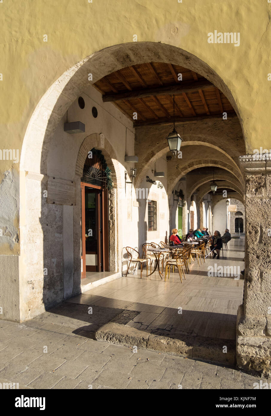 Cittaducale (Italien) - das historische Zentrum von einem alten und sehr kleinen Stone Town in Sabina Region, Provinz von Rieti, Italien Stockfoto