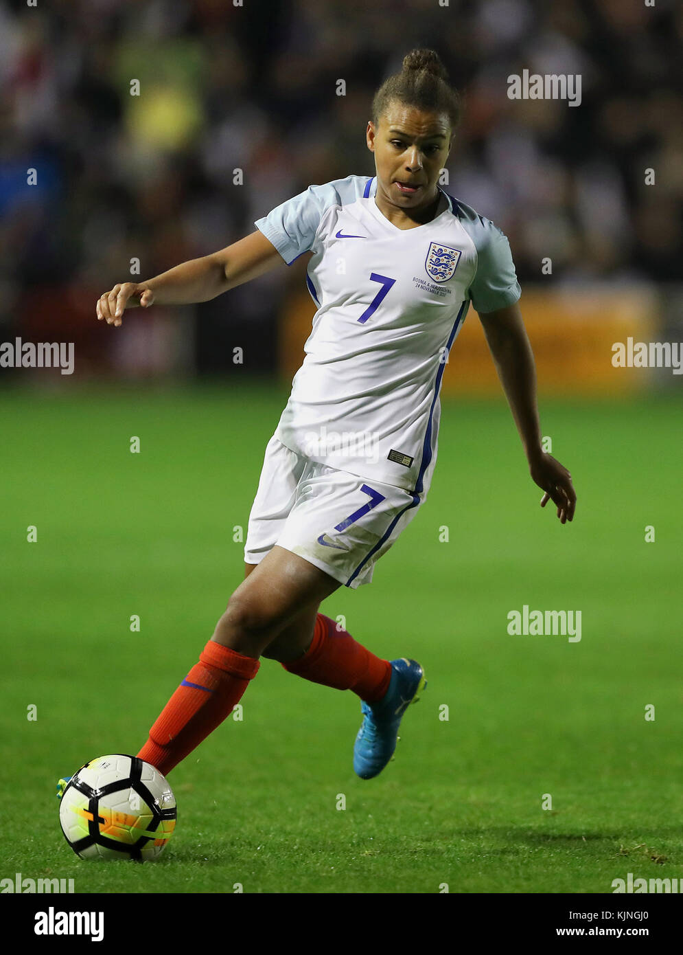 Englands Nakita Parris während des Qualifikationsspiels der Frauen-Weltmeisterschaft 2019 im Banks's Stadium in Walsall. DRÜCKEN SIE ASSOZIATION Foto. Bilddatum: Freitag, 24. November 2017 Stockfoto