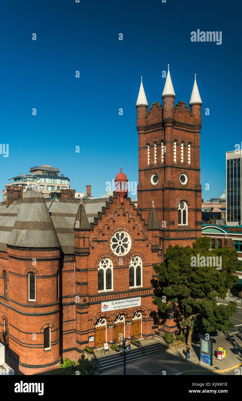 ST Andrew Presbyterian Church in Victoria, British Columbia, Kanada Stockfoto