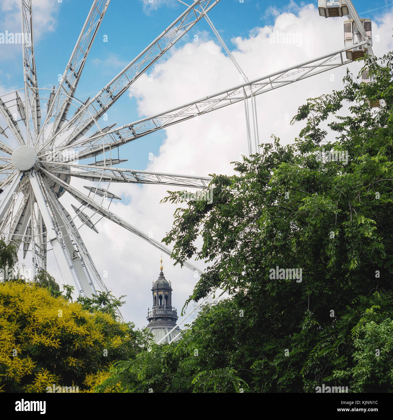 Detail von einem Riesenrad in Budapest (Ungarn). Quadratischen Format. Stockfoto