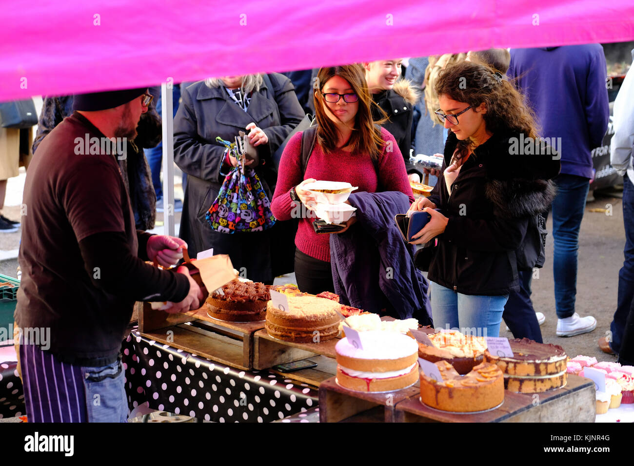 Bloomsbury Farmers Market, London, Vereinigtes Königreich Stockfoto