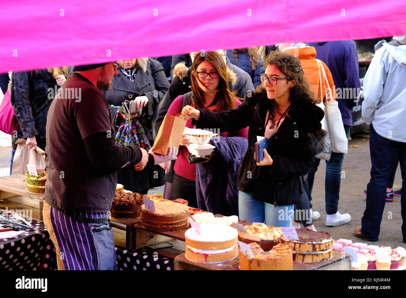 Bloomsbury Farmers Market, London, Vereinigtes Königreich Stockfoto