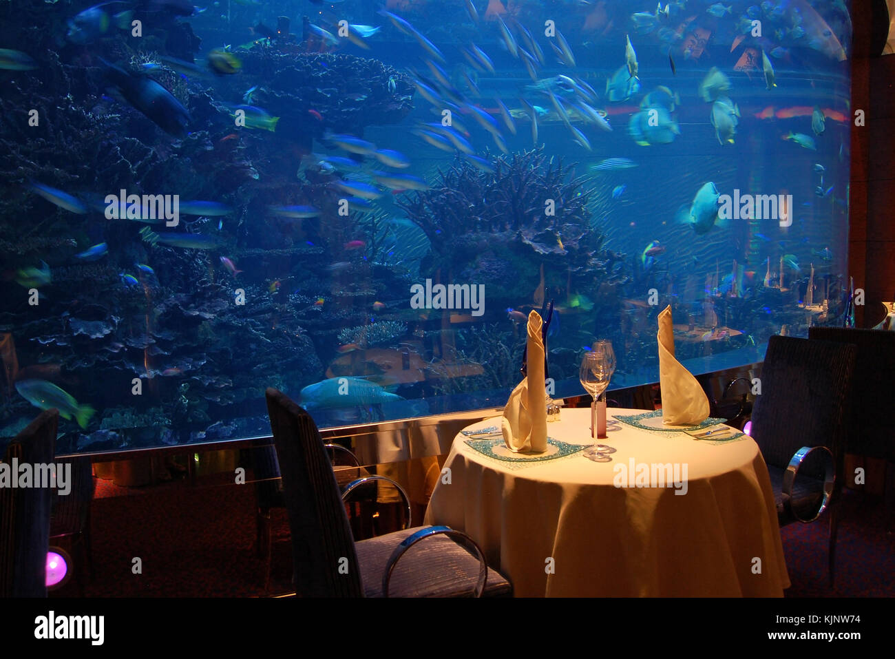 Underwater Restaurant Burj Al Arab Stockfotos Underwater
