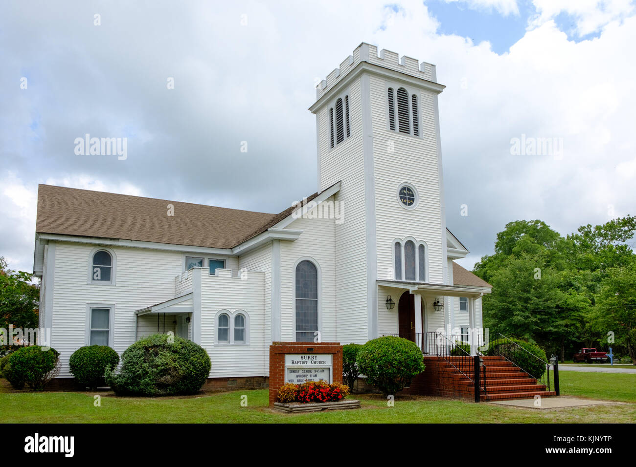 Surry Baptist Church, 76 Church Street, Surry, Virginia Stockfoto