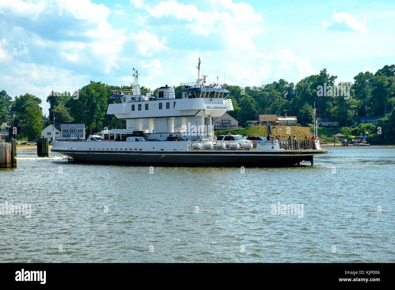 Jamestown-Scotland Fähre, James River, Virginia Stockfoto