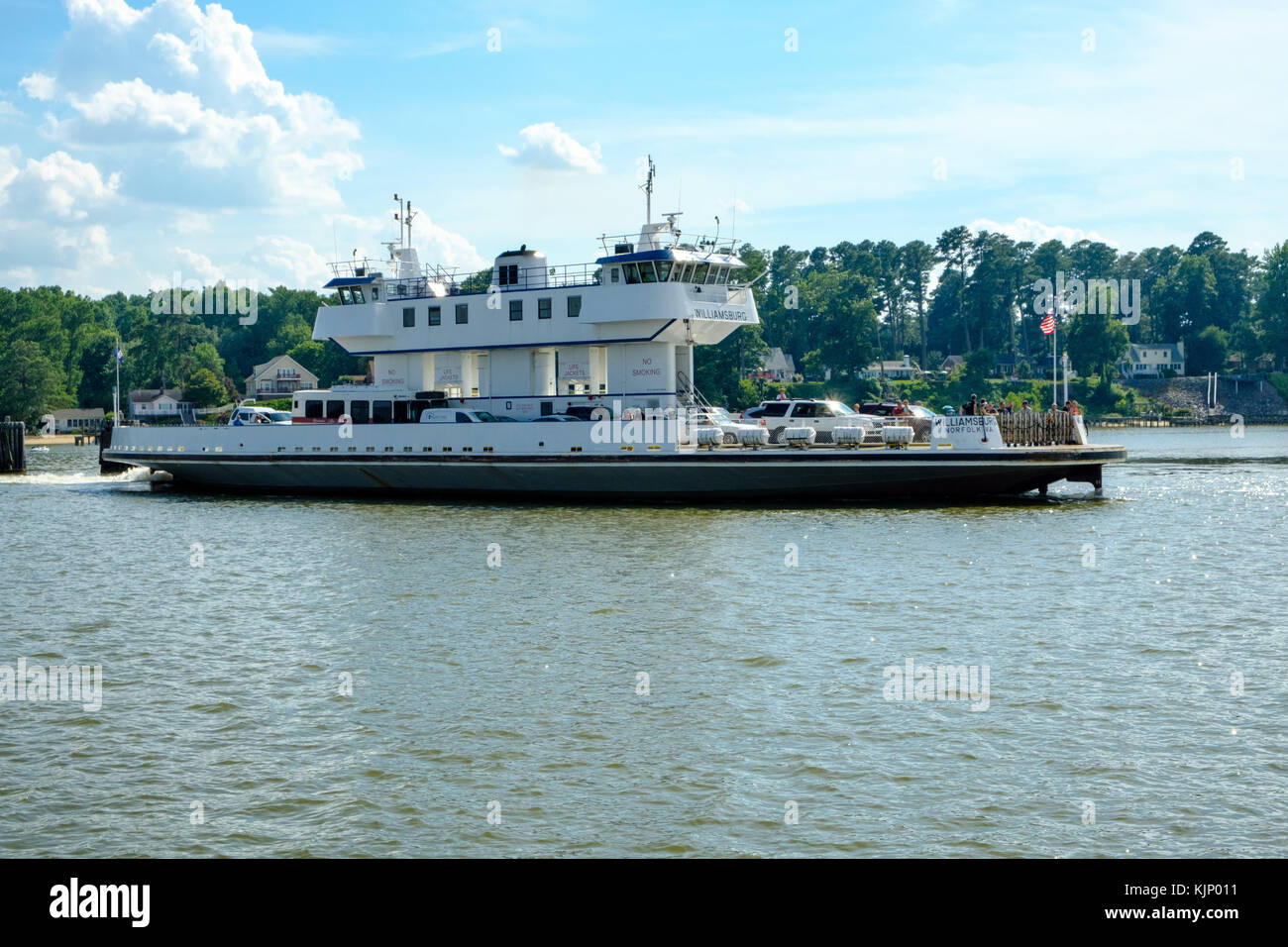 Jamestown-Scotland Fähre, James River, Virginia Stockfoto