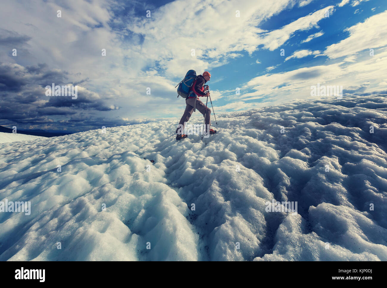 Wanderung in den Wrangell - St. Elias National Park, Alaska Stockfoto