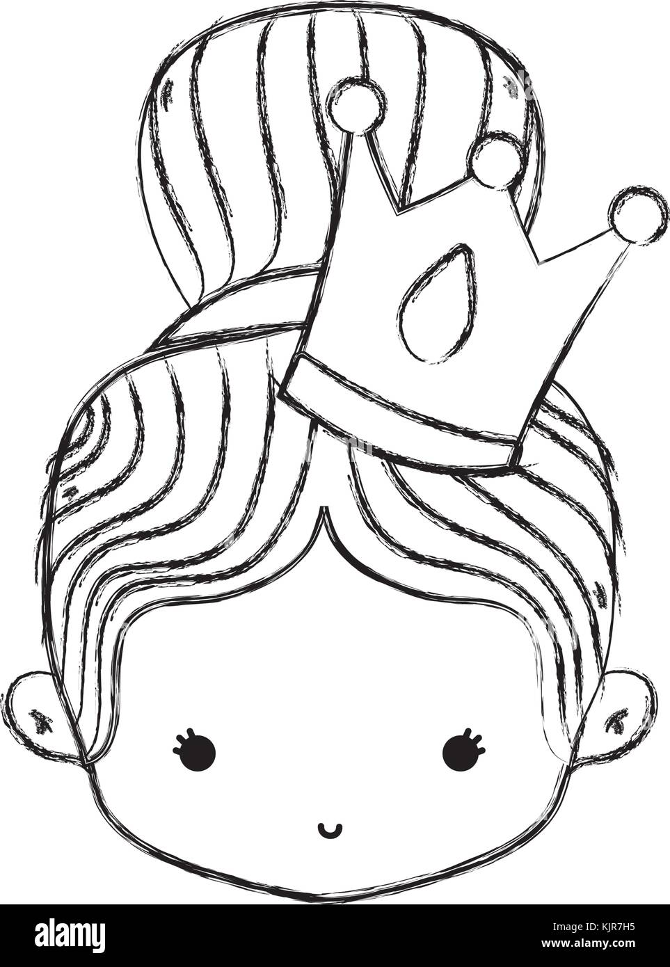 Isolierte princess Design Stock Vektor