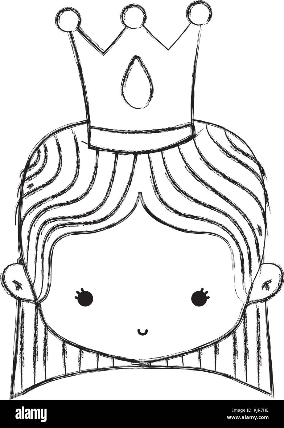 Isolierte princess Design Stock Vektor