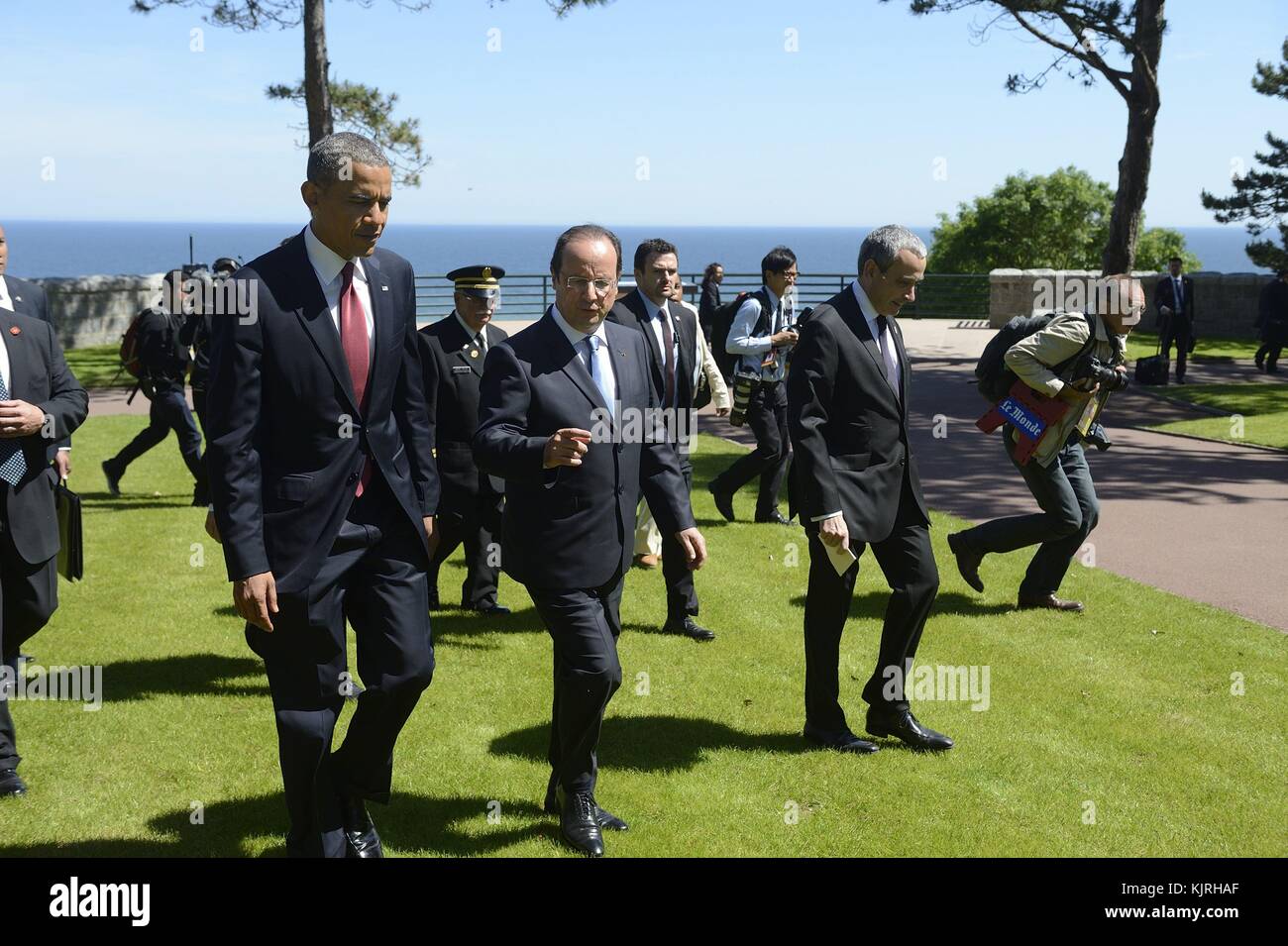 PARIS, FRANKREICH - 2014: DATEIFOTOS - Francois Hollande, Präsident Barack Obama Leute: Francois Hollande, Präsident Barack Obama Stockfoto