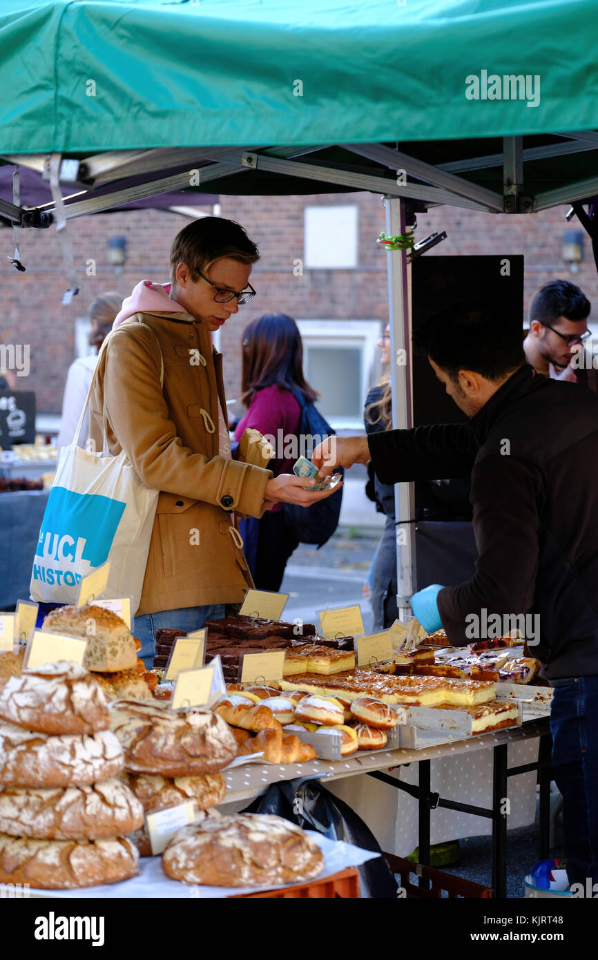 Bloomsbury Farmers Market, London, Vereinigtes Königreich Stockfoto