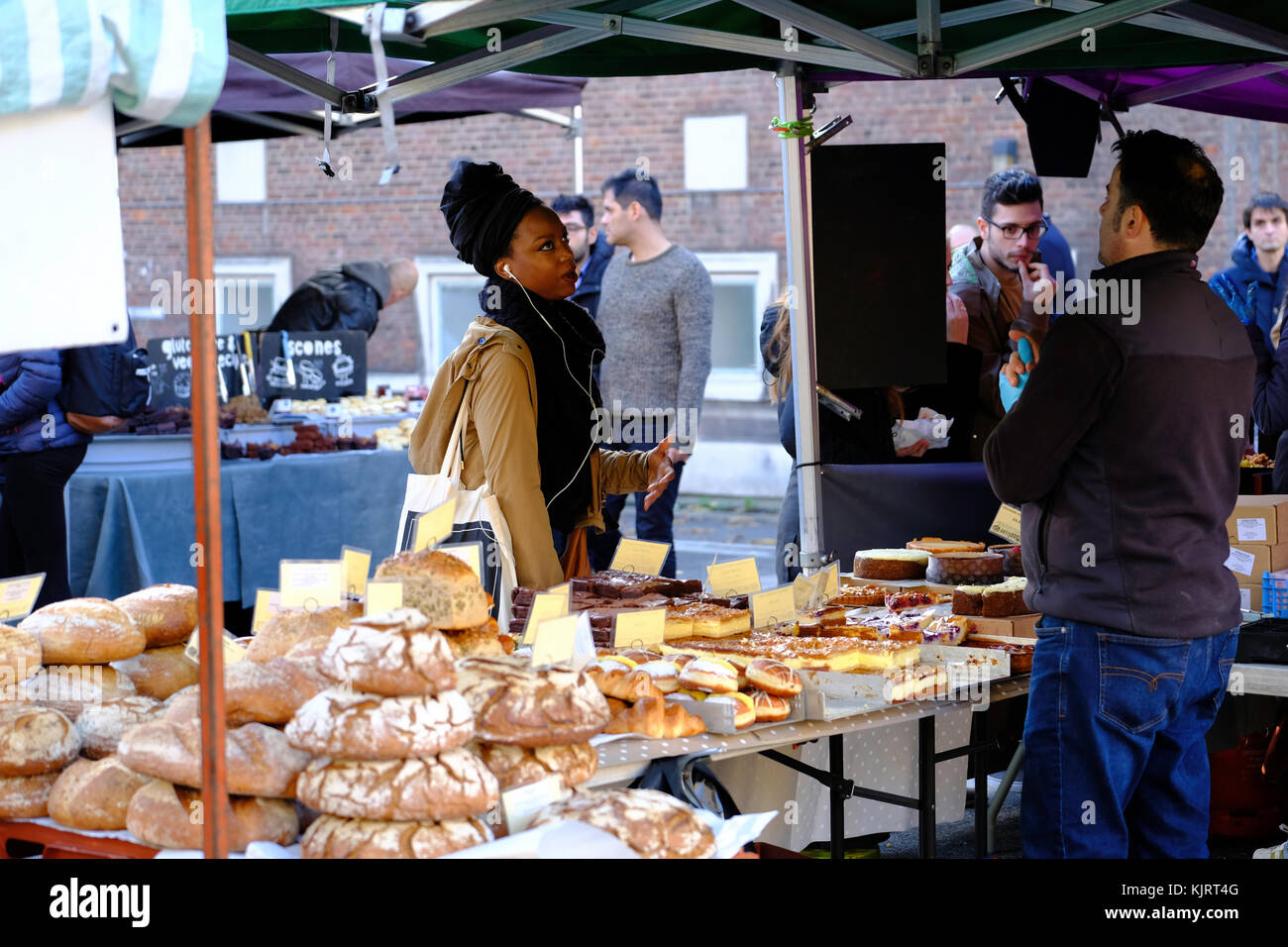 Bloomsbury Farmers Market, London, Vereinigtes Königreich Stockfoto